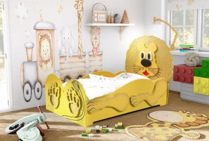 Łóżeczko Dziecięce Lew Stelaż i Materac 200X90