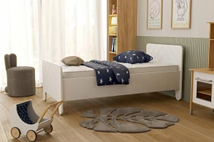Łóżeczko dziecięce Nolia Medium Biała Stelaż i Materac 160X80