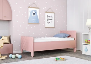 Łóżeczko dziecięce Nolia Medium Różowa Stelaż i Materac 160X80