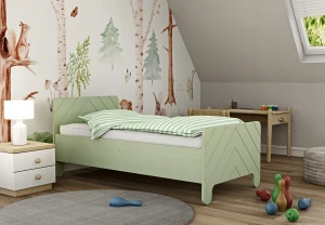 Łóżeczko dziecięce Nolia Medium Zielona Stelaż i Materac 160X80