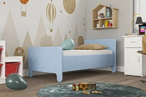 Łóżeczko dziecięce Nolia Medium NiebieskaStelaż i Materac 160X80