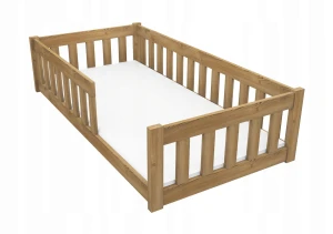 Dziecięce Łóżko Drewniane Dziecięce Łóżeczko materac i stelaż 160X80